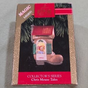 Hallmark Chris Mouse Tales Ornament - Gold and Red